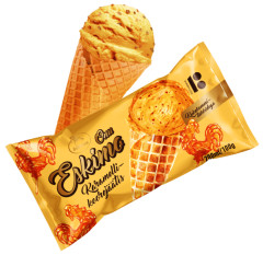 ONU ESKIMO ONU ESKIMO Caramel cream ice cream with caramel pieces in waffle cone 200ml/100g 0,1kg