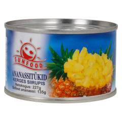 SUNFOOD SUNFOOD ANANASSITÜKID OMAS MAHLAS 227g