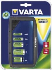 VARTA EE UNIVERSAL CHARGER AA, AAA, C, D 9V AKUDELE 1pcs