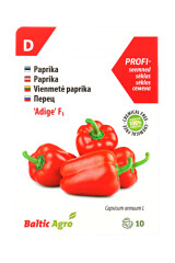 BALTIC AGRO Red Bell Pepper Capsicum 'Adige' F1 10 seeds 1pcs