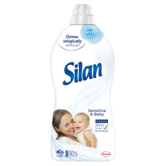 SILAN Skalbinių minkštiklis Silan Sensitive&Baby 72 skalb. 1,8l