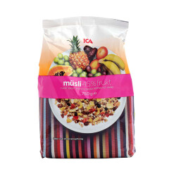 ICA MÜSLI, 45% PUUVILJU ICA 750G 750g