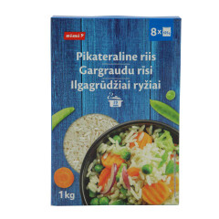 RIMI Ilgagrūdžiai ryžiai RIMI, 8pak x 125g 1kg
