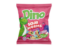 DINO Kummikommid Sour Neon Worms 300g