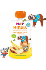HIPP Obuolių, persikų ir bananų tyrelė su saisain. 12+ mėn. 100g