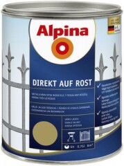 ALPINA Metalo dažai ALPINA DIREKT AUF ROST RAL1036, aukso sp., 750 ml 0,75l