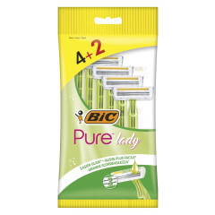 BIC Skustuvas BIC PURE3 LADY P6 bag, 4+2 vnt 1pcs