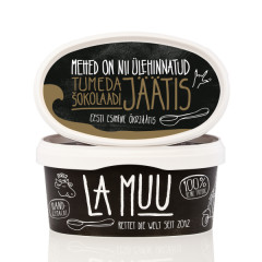 LA MUU Dark chocolate ice cream, organic 400g