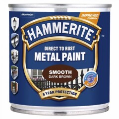 HAMMER Metalo dažai HAMMERITE SMOOTH FINISH, tamsiai rudos sp., 250 ml 250ml
