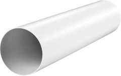 EUROPLAST Ventilatsiooni PVC ümarkanal Europlast 1.5m valge 1pcs