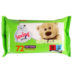 LOVING TOUCH Drėgnos servetėlės LOVING TOUCH,72vnt 72pcs