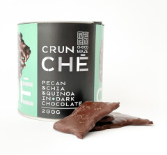 MYSNACK CrunCHÉ Pecan, Chia, Quinoa in Dark Dhocolate 200g