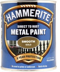 HAMMER Metalo dažai HAMMERITE SMOOTH FINISH, aukso sp., 250 ml 250ml