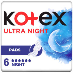 KOTEX Higieniniai paketai KOTEX ULTRA OVERNIGHT (naktiniai) 6pcs