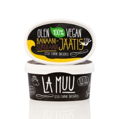 LA MUU Banaani-šokolaadijäätis, 400 g, ÖKO, vegan 400g