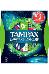 TAMPAX Tamp.TAMPAX COMPAK PEARL SUPER, 18 vnt. 18pcs