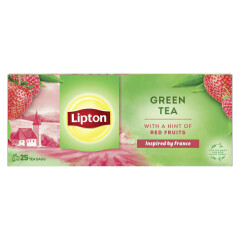 LIPTON Žalioji arbata lipton su avietėmis 25pcs