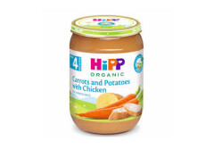 HIPP Ekol. morkų ir butviy tyrelė HIPP su vištiena, nuo 4 mėn. 190g