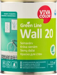 VIVACO Sienų dažai VIVACOLOR GREEN LINE WALL 20, pusiau matiniai, baltos sp., A bazė, 900 ml 0,9l