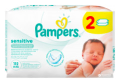 PAMPERS Drėgnosios kūdikių servetėlės  2x56 vnt 112pcs