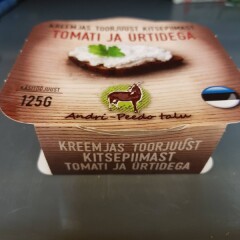 ANDRI-PEEDO TALU Kreemjas toorjuust kitsepiimast tomati ja ürtidega 125g