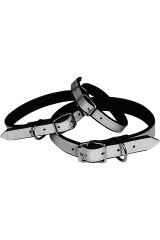 PET FIRST BLACK LEATHER COLLAR WITH LINING AND REFLECTOR, 15MM X 40 CM 1pcs
