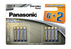 PANASONIC Baterijas LR03EPS 6+2 8pcs
