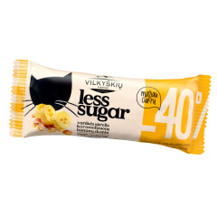 VILKYŠKIŲ LESS SUGAR Cream cheese bar caramelized banana flavor 30% of fat "VILKYŠKIŲ LESS SUGAR" 40 g 40g