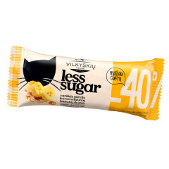 VILKYŠKIŲ LESS SUGAR Gl. varškės sūrelis karamelizuotų bananų skonio 30% rieb. 40g