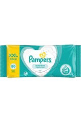 PAMPERS Mitrās salvetes Sensetive 80pcs