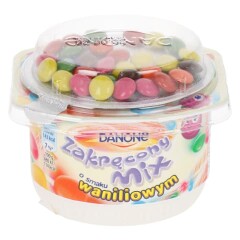 DANONE Zakrecony Mix vaniļas ar konfektēm 125g
