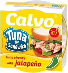 CALVO Tuunikala tükid õlis jalapeno 142g