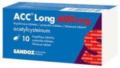 ACC LONG Tabletės nuo kosulio ACC Long 600mg eff.tab. N10 (Sandoz) 10pcs