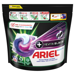 ARIEL Skalbiamosios kapsulės ARIEL BLACK 36pcs