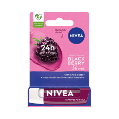 NIVEA Lūpų balzam.NIVEA BLACKBERRY SHINE, 4,8g 1pcs