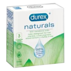 DUREX DUREX Naturals prezervatīvi, 3 gab. 0,006kg