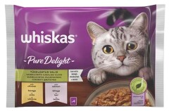 WHISKAS Barība pieaugušiem kaķiem Pure Delight Mix 4x85 340g