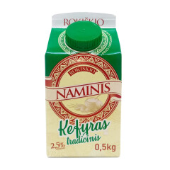 ROKIŠKIO NAMINIS Kefyras ROKIŠKIO NAMINIS 2,5% 0,5kg. Elop. 500g