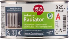 VIVACO Radiatorių dažai VIVACOLOR GREEN LINE RADIATOR, pusiau matiniai, baltos sp., A bazė, 225 ml 0,23l