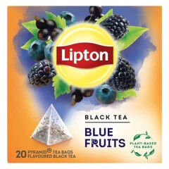 LIPTON Melnā tēja maisiņos Blue Fruits 20x1.8 36g