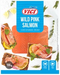 VICI Smoked pink salmon fillet sliced 100g