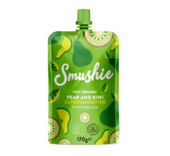 SMUSHIE Organic Pear and kiwi puree with spirulina 170g