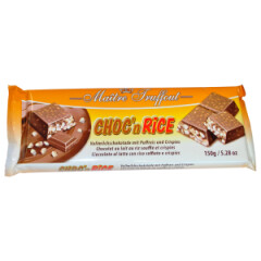MAITRE TRUFFOUT Milk chocolate with rice 150g 150g