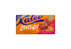 KALEV Kalev Laetud! milk chocolate with peanut cream and raspberry marmalade 145g