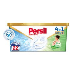 PERSIL Skalbiamosios kapsulės PERSIL DISCS SENSITIVE 22pcs