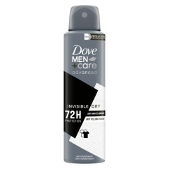 DOVE Vīriešu dezodorants spray Invisible 150ml