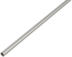 GAH ALBERTS Aliuminio profilis apvalus anoduotas, sidabrinės sp. 1x8x1000 mm 1pcs