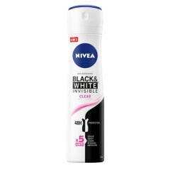 NIVEA Deodorant Clear Black&White naistele 150ml