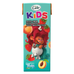 CIDO Persikų, braškių sulčių gėrimas KIDS 200ml