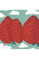 MARIMEKKO Marimekko salvrätik maasikad türkiis 33cm 20tk 20pcs